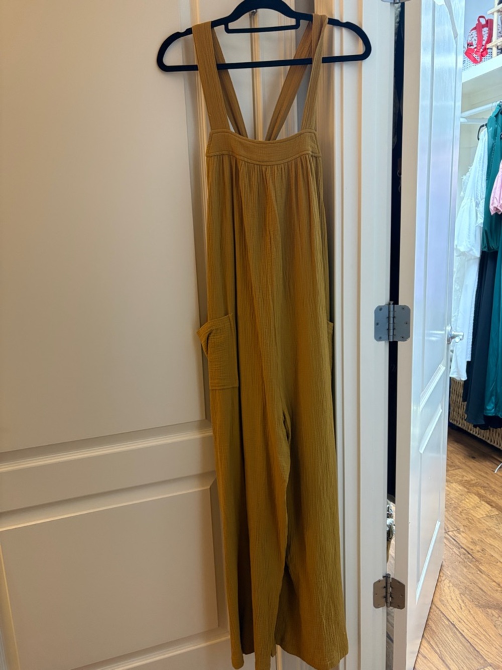 Ces Femme Mustard Yellow Wide-Leg Jumpsuit with Pockets - Picture 1 of 3